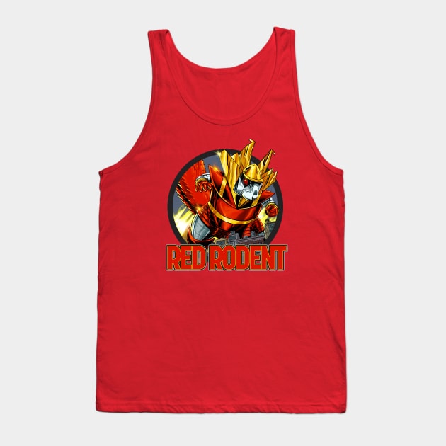 Red Rodent Tank Top by ThirteenthFloor